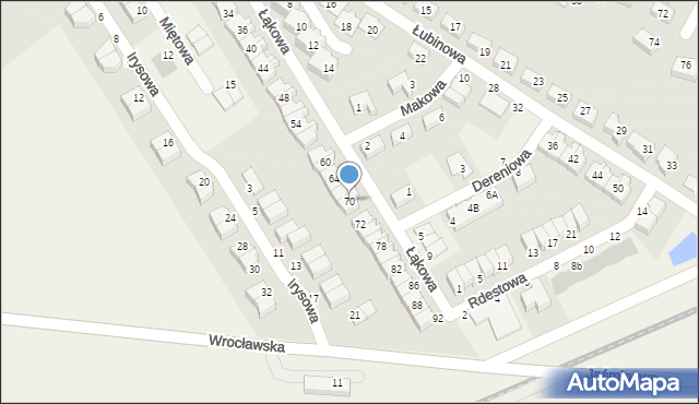 Smolec, Łąkowa, 70, mapa Smolec