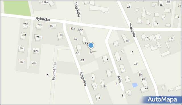 Sobolewo, Łagodna, 4a, mapa Sobolewo