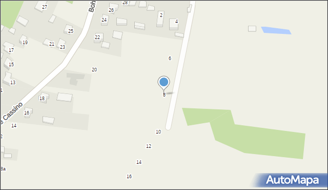 Sochonie, Łąkowa, 8, mapa Sochonie