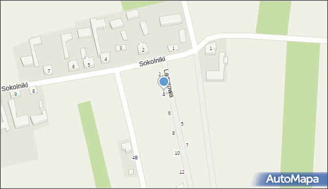 Sokolniki, Lazurowa, 4, mapa Sokolniki