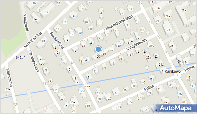 Sopot, Langiewicza Mariana, gen., 20, mapa Sopotu