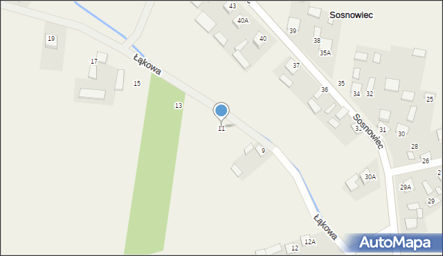 Sosnowiec, Łąkowa, 11, mapa Sosnowca