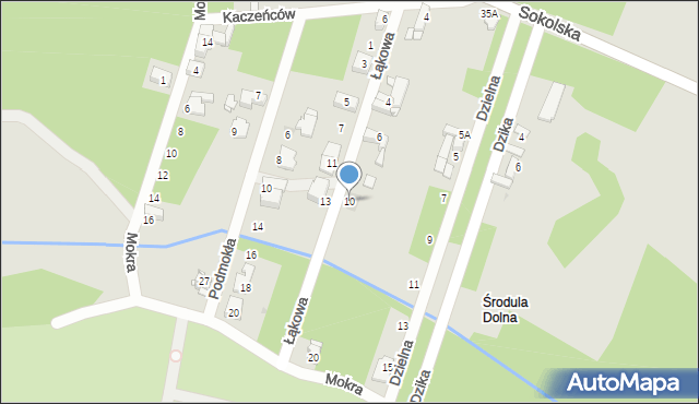 Sosnowiec, Łąkowa, 10, mapa Sosnowca