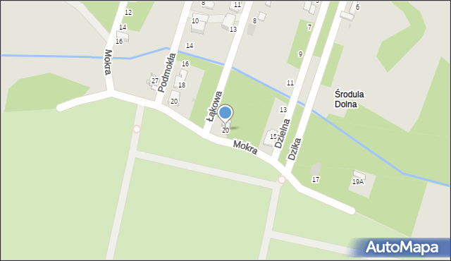 Sosnowiec, Łąkowa, 20, mapa Sosnowca