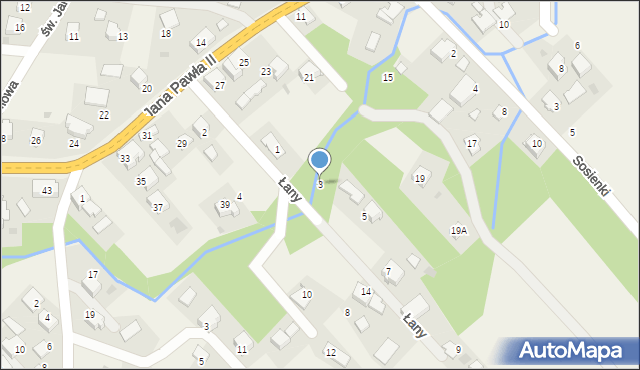 Spytkowice, Łany, 3, mapa Spytkowice