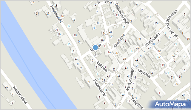 Śrem, Łąkowa, 2, mapa Śrem