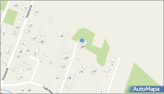 Stanisławów Drugi, Łąkowa, 13F, mapa Stanisławów Drugi
