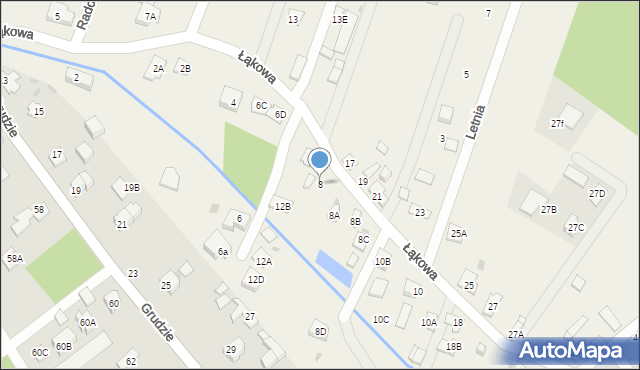 Stanisławów Drugi, Łąkowa, 8, mapa Stanisławów Drugi