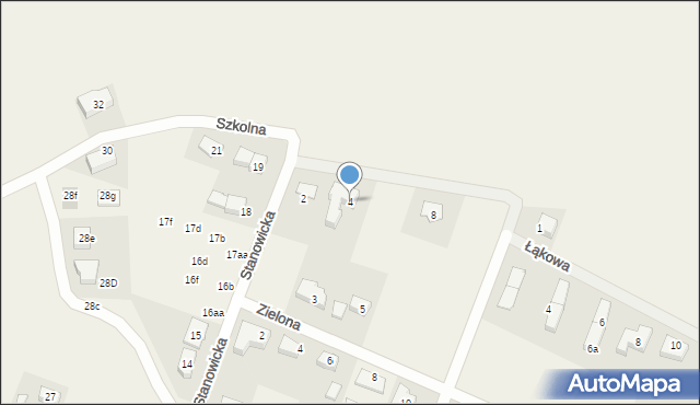 Stanowice, Łąkowa, 4, mapa Stanowice