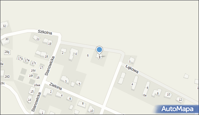 Stanowice, Łąkowa, 8, mapa Stanowice