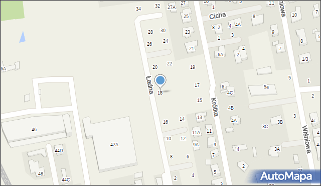 Stara Iwiczna, Ładna, 18, mapa Stara Iwiczna