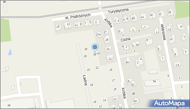 Stara Iwiczna, Ładna, 24, mapa Stara Iwiczna