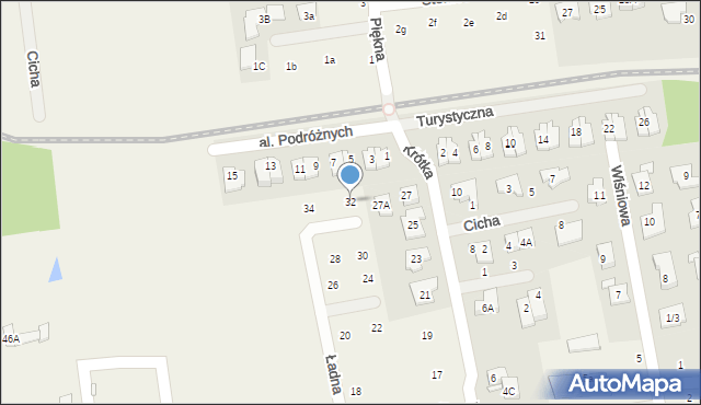 Stara Iwiczna, Ładna, 32, mapa Stara Iwiczna