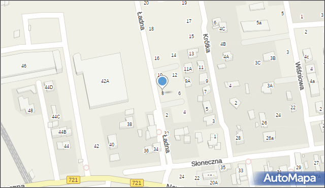 Stara Iwiczna, Ładna, 8, mapa Stara Iwiczna