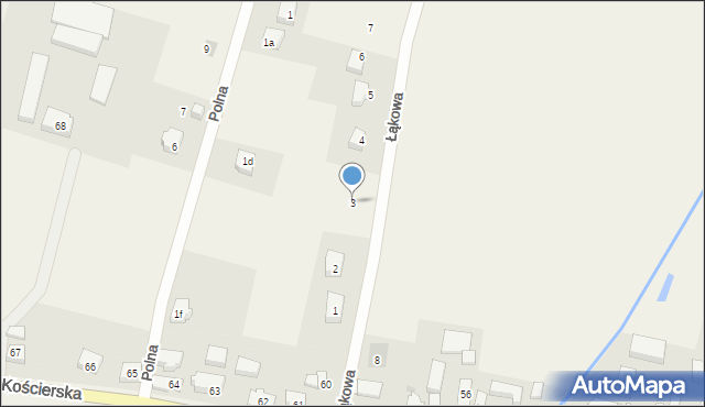 Stara Kiszewa, Łąkowa, 3, mapa Stara Kiszewa