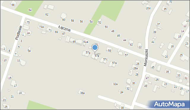 Starachowice, Łączna, 57f, mapa Starachowic