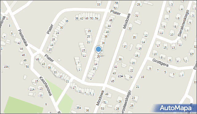 Starachowice, Langiewicza Mariana, gen., 20, mapa Starachowic