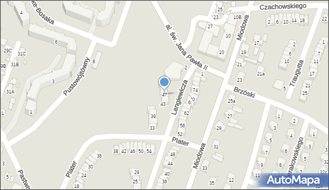 Starachowice, Langiewicza Mariana, gen., 47, mapa Starachowic