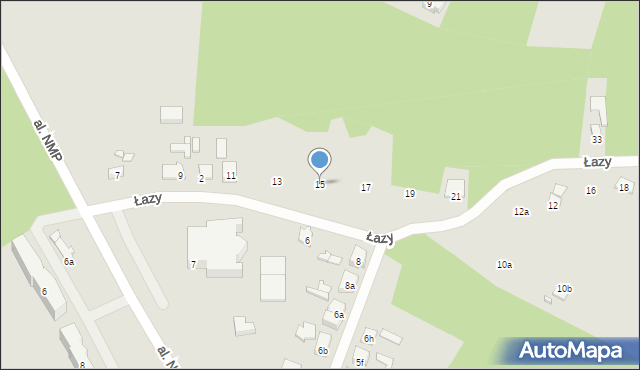 Starachowice, Łazy, 15, mapa Starachowic