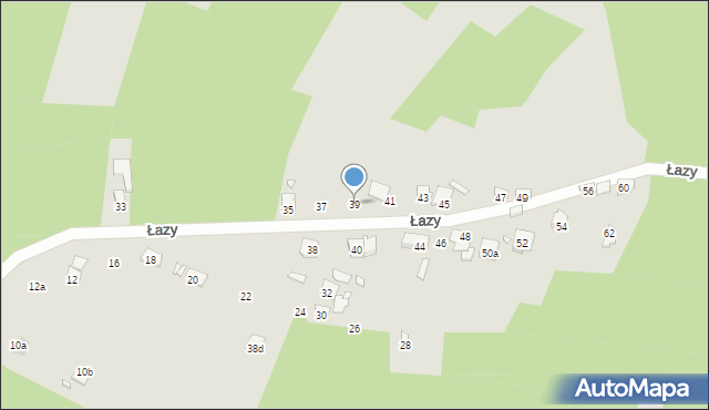 Starachowice, Łazy, 39, mapa Starachowic