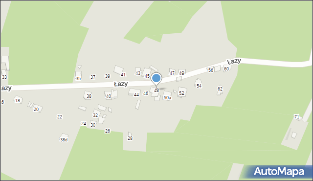 Starachowice, Łazy, 48, mapa Starachowic