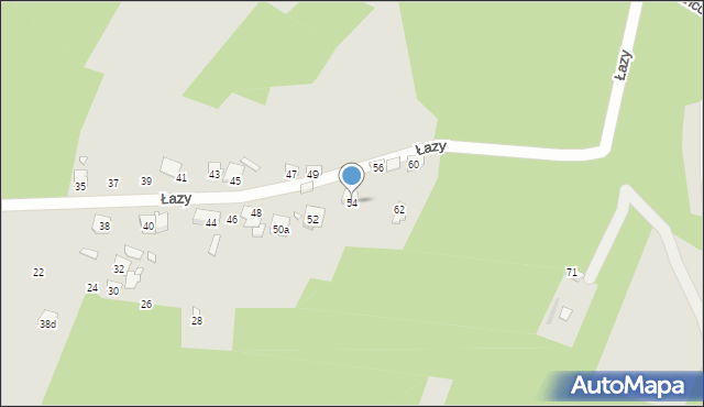 Starachowice, Łazy, 54, mapa Starachowic