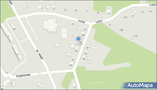 Starachowice, Łazy, 6a/1, mapa Starachowic