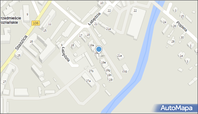 Stargard, Łabędzia, 19d, mapa Stargard