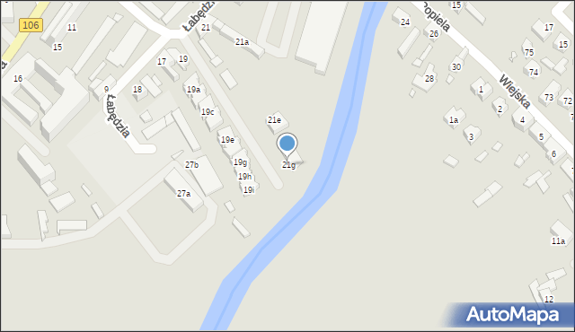 Stargard, Łabędzia, 21g, mapa Stargard