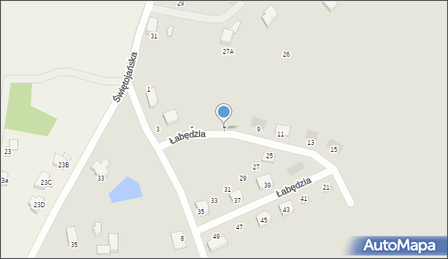 Starogard Gdański, Łabędzia, 7, mapa Starogard Gdański