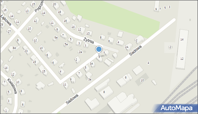 Starogard Gdański, Łąkowa, 3, mapa Starogard Gdański