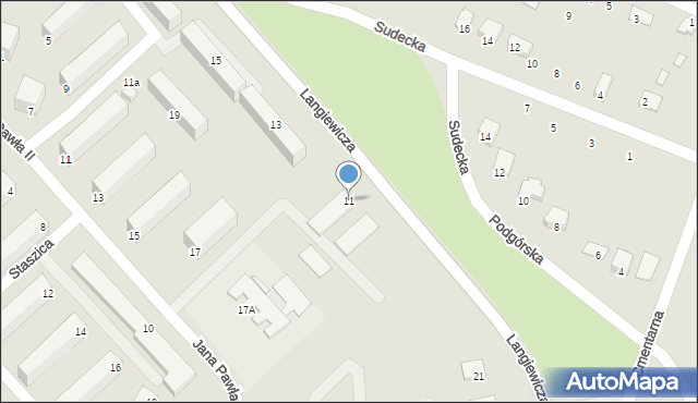 Staszów, Langiewicza Mariana, gen., 11, mapa Staszów