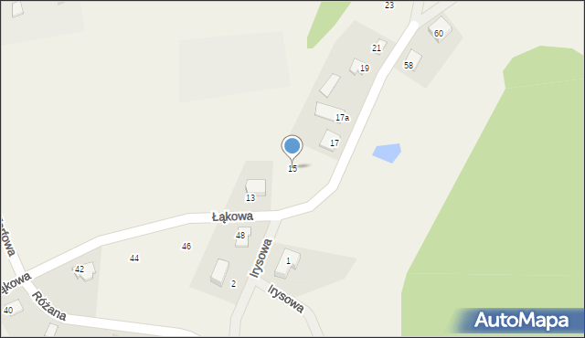 Stawiguda, Łąkowa, 15, mapa Stawiguda