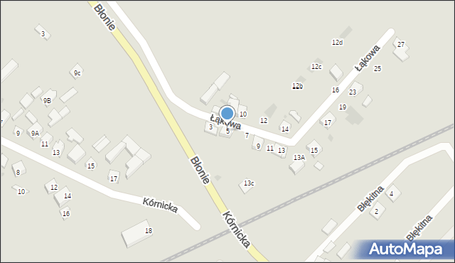 Stęszew, Łąkowa, 5, mapa Stęszew