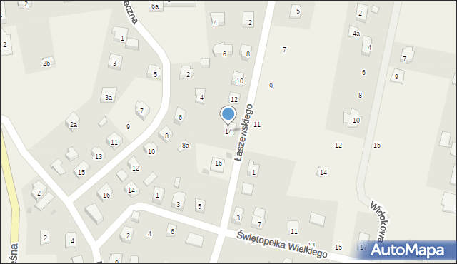 Stężyca, Łaszewskiego Michała, ks. bp., 14, mapa Stężyca