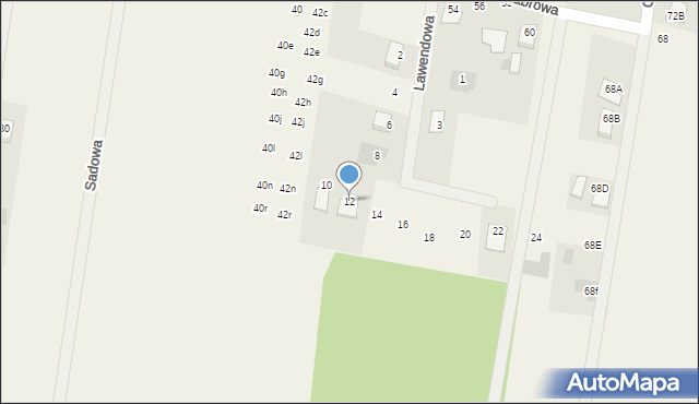 Stok Lacki-Folwark, Lawendowa, 12, mapa Stok Lacki-Folwark