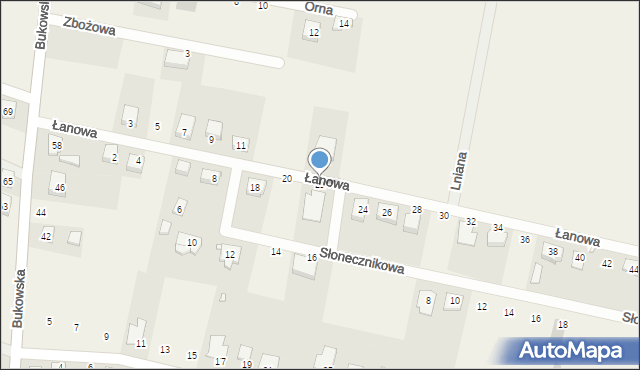 Strykowo, Łanowa, 22, mapa Strykowo
