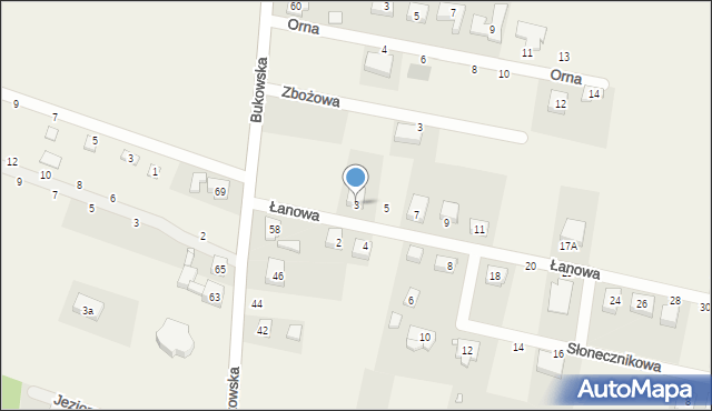 Strykowo, Łanowa, 3, mapa Strykowo