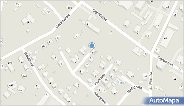 Strzelce Krajeńskie, Łąkowa, 5, mapa Strzelce Krajeńskie