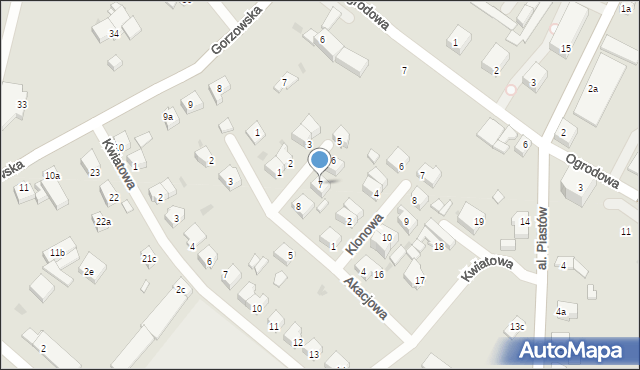 Strzelce Krajeńskie, Łąkowa, 7, mapa Strzelce Krajeńskie