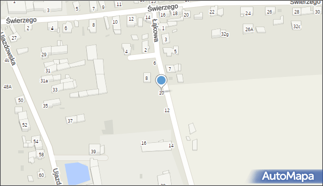 Strzelce Opolskie, Łąkowa, 10, mapa Strzelce Opolskie