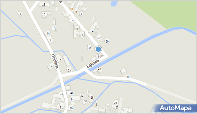 Strzeleczki, Łąkowa, 1, mapa Strzeleczki