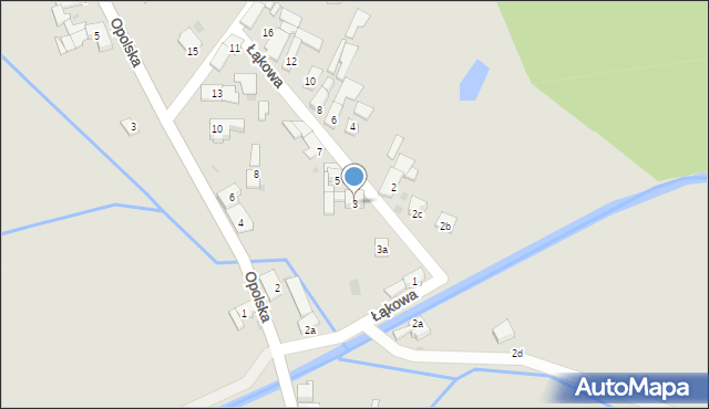 Strzeleczki, Łąkowa, 3, mapa Strzeleczki