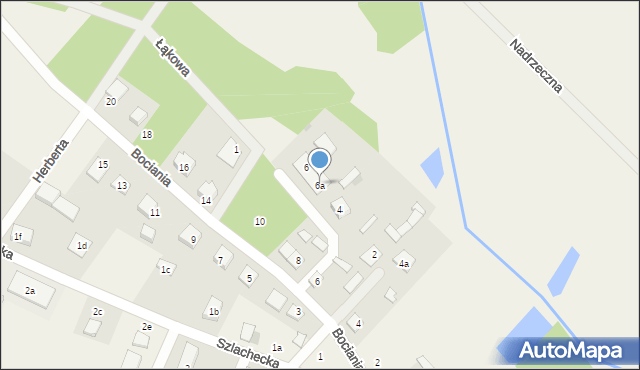 Sucha, Łąkowa, 6a, mapa Sucha