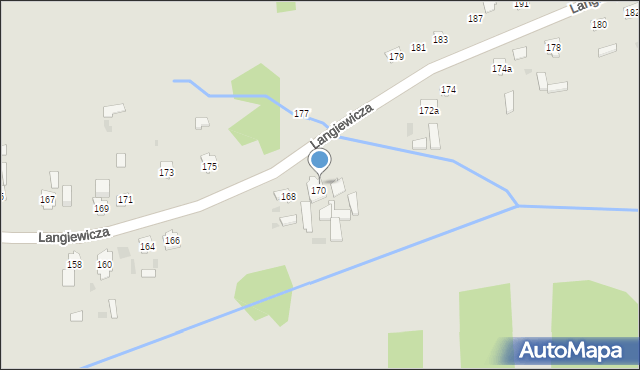 Suchedniów, Langiewicza Mariana, gen., 170a, mapa Suchedniów