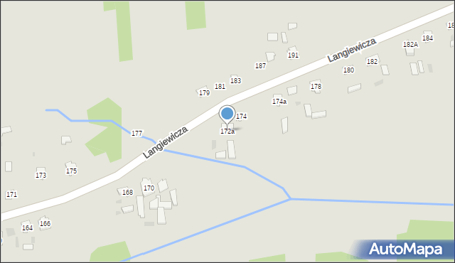 Suchedniów, Langiewicza Mariana, gen., 172a, mapa Suchedniów