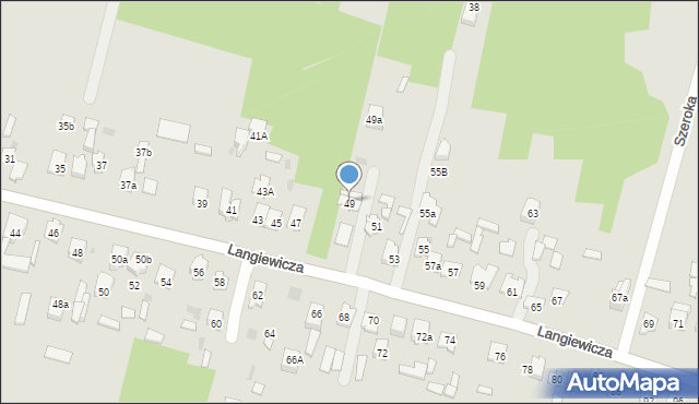 Suchedniów, Langiewicza Mariana, gen., 49b, mapa Suchedniów