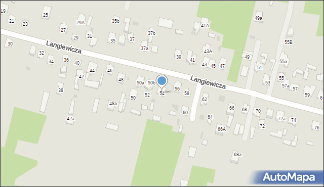 Suchedniów, Langiewicza Mariana, gen., 54, mapa Suchedniów