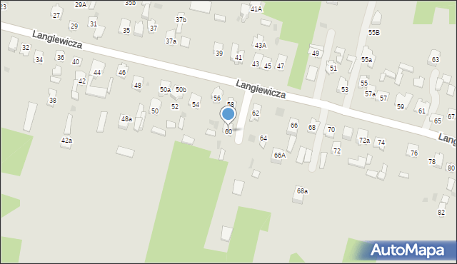 Suchedniów, Langiewicza Mariana, gen., 60, mapa Suchedniów