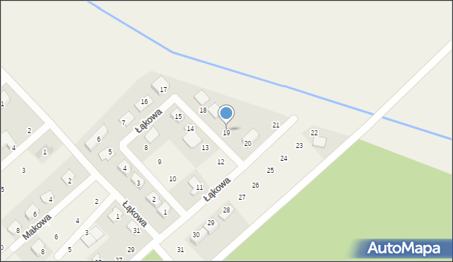 Suchy Bór, Łąkowa, 19, mapa Suchy Bór